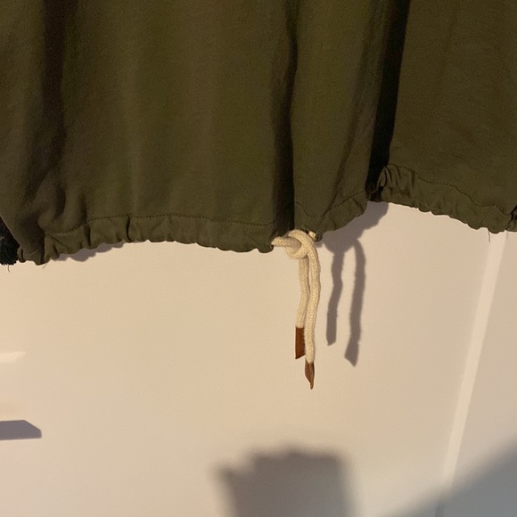 T-shirt sweater green with tie waist - Picture 4 of 5